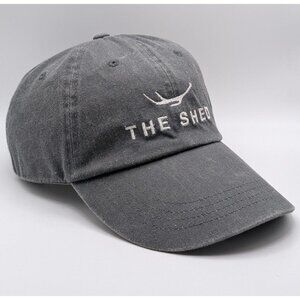 The Shed Baseball Cap Hat Adjustable Strap Back Gray Anvil Golf Hunting Deer
